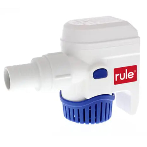 Automatic Rule-Mate Submersible Bilge Pumps 12V RM1100B- 1100 GPH with Auto Sense Intelligence - Thermal Cut-Off & Backflow Prevention - Compact Design for Boats - Easy Install Threaded Discharge