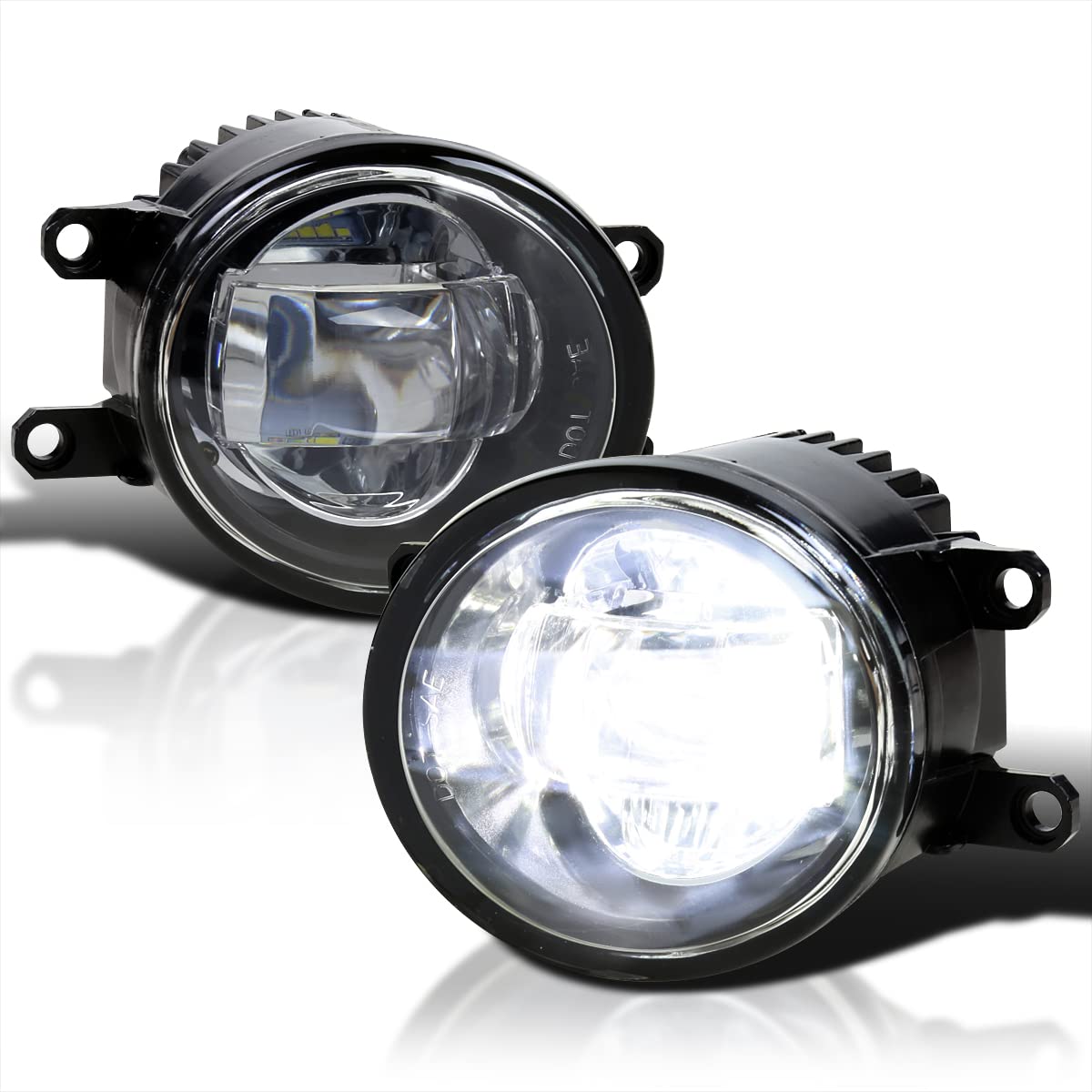 Spec-D Tuning Projector Universal LED Fog Lights Black Inner Bezel Compatible with Lexus GS350 2013-2015