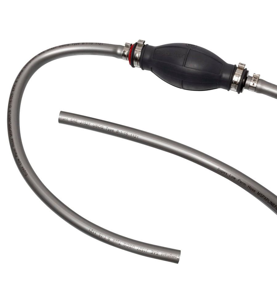 Scepter Outboard Marine Boat Motor Fuel Line Kit, Includes 7-Foot, 3/8 Inch Inner Diameter Fuel Line Hose, EPA/CARB Compliant Primer Bulb, and Connectors, Universal Fit (08312)