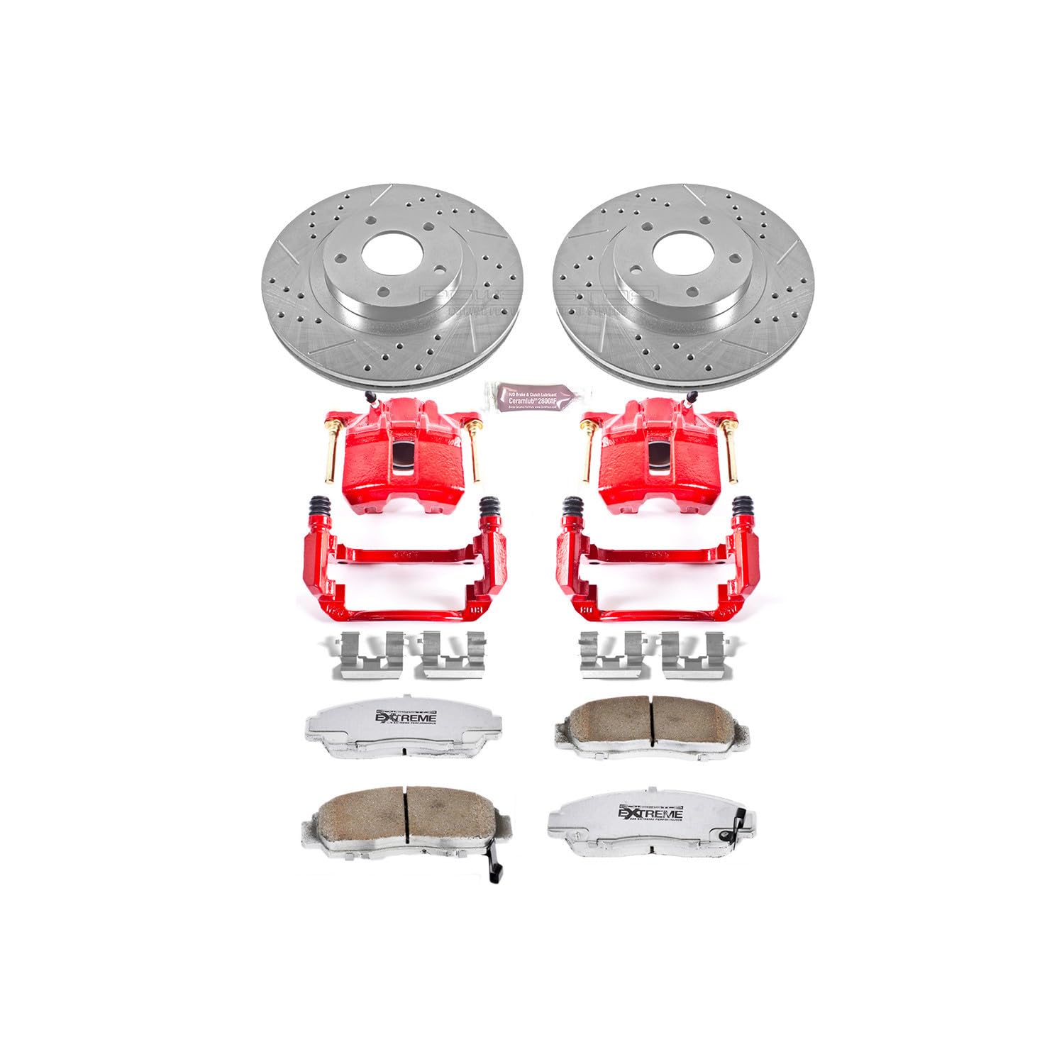 Power Stop KC2558-26 Z26 Street Warrior Front Brake Kit For Honda Accord 2003-2007 [Model Specific]
