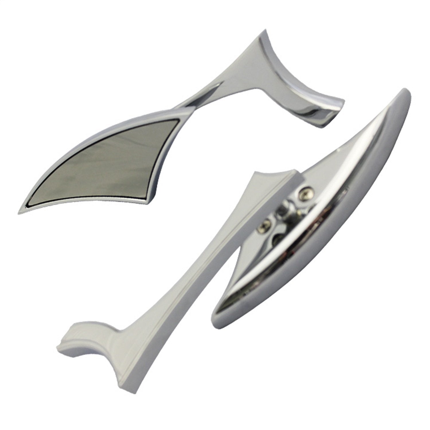Chrome CIPA Motorcycle Modern Line Mirror Kit