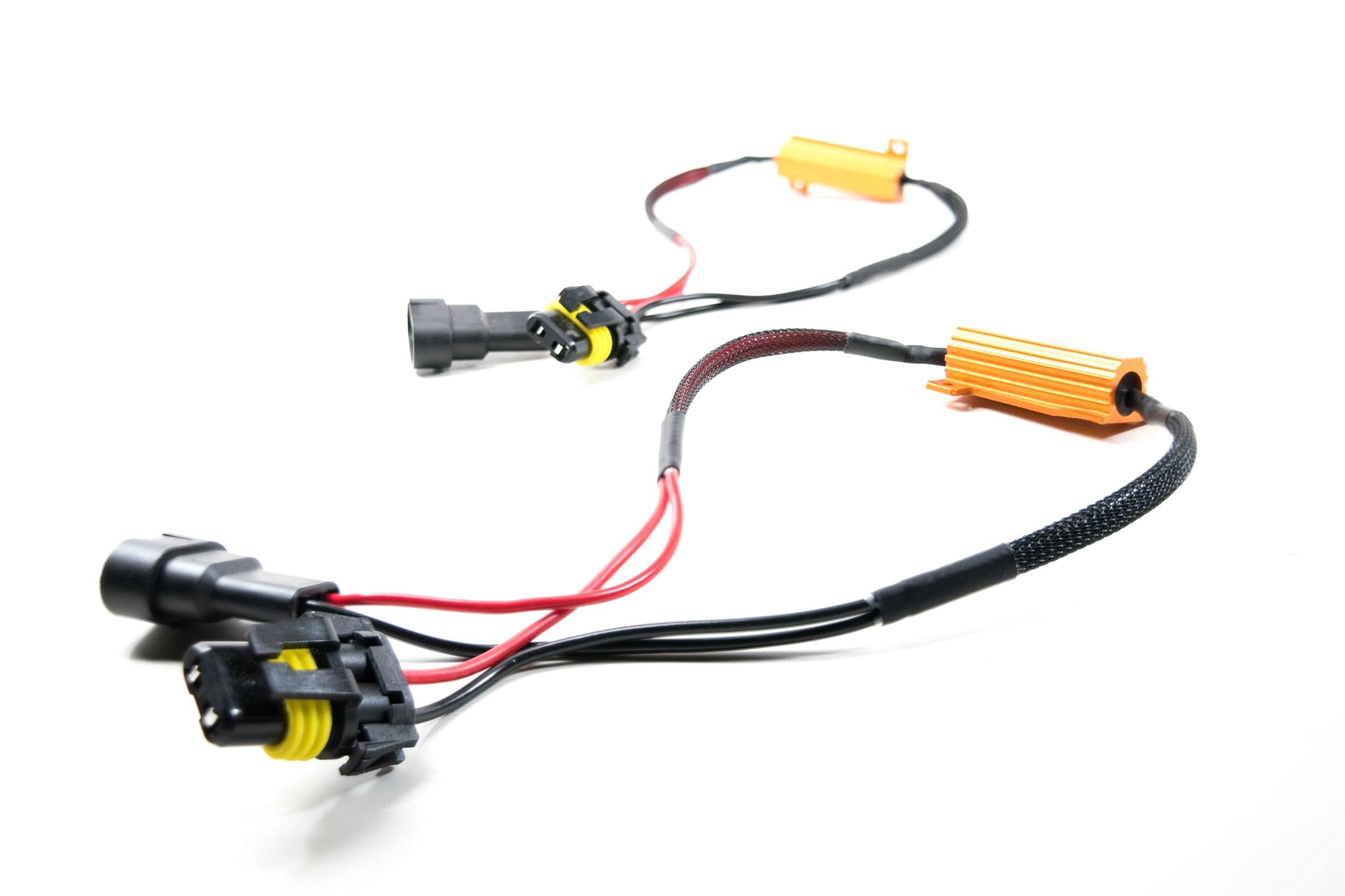 GTR Lighting T-Harness Resistor, 9005/9006 50w, Plug and Play Fix for Canbus “Bulb out” Error, Universal for HID or LED Bulb’s. (2x GTR.H120)
