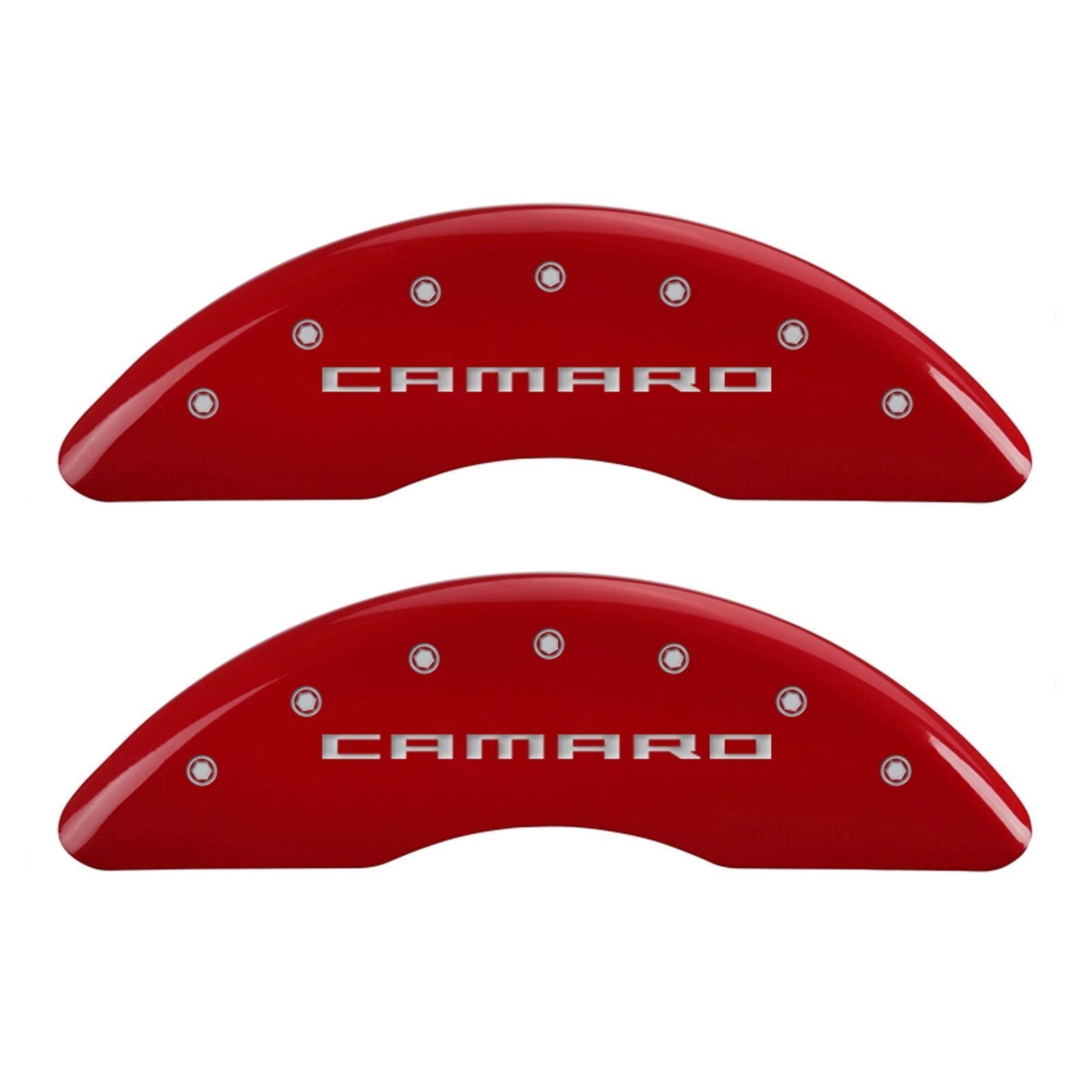 Brake Caliper Covers MGP - 2016-2023 Chevrolet Camaro - Front and Rear Set - Red