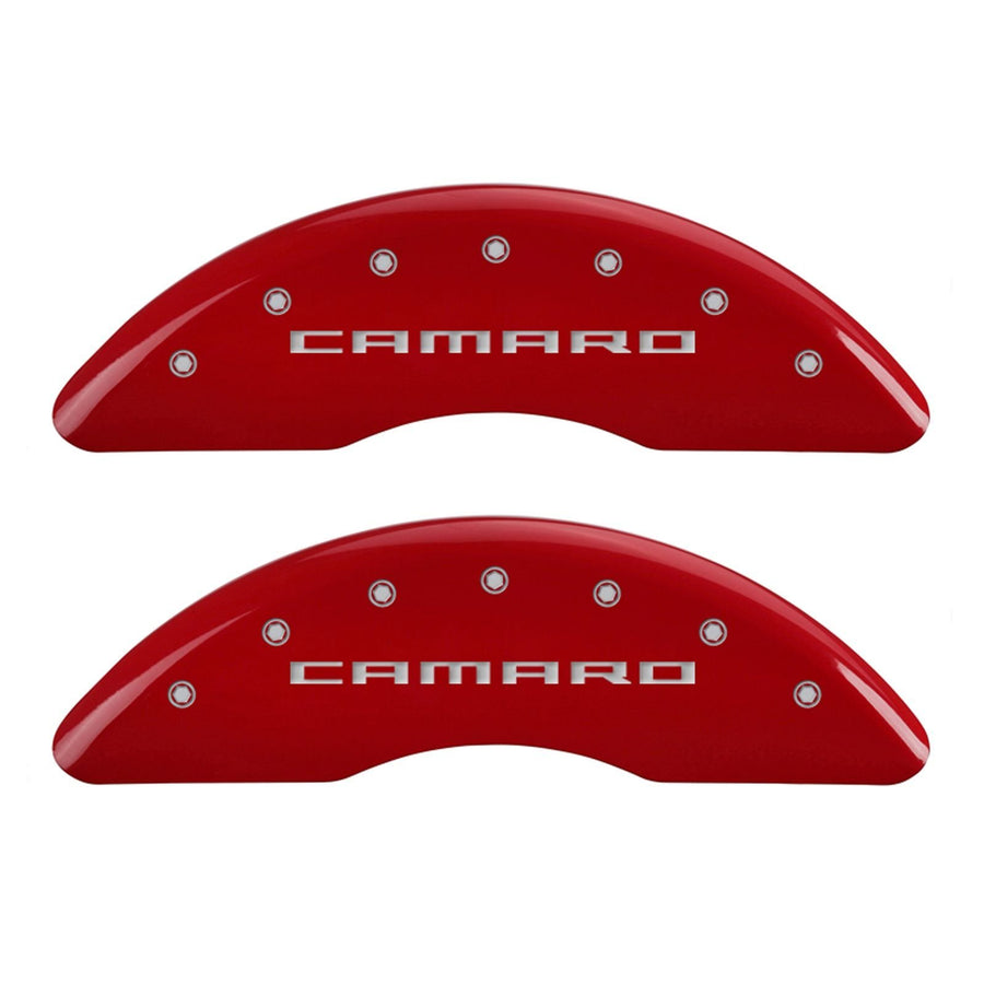 Brake Caliper Covers MGP - 2016-2023 Chevrolet Camaro - Front and Rear Set - Red