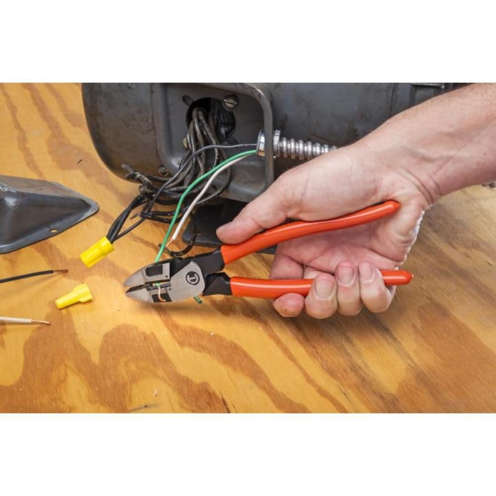 Crescent Z2 Plier Lineman's with Dipped Handle - Home Improvement, Repair & Electrician Tool for Cable Cutting - 8" - Z20508-06