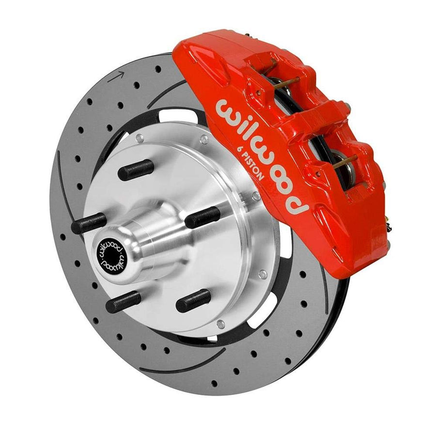 Front Hub Kit, DP6A 12.19", Drilled, Red