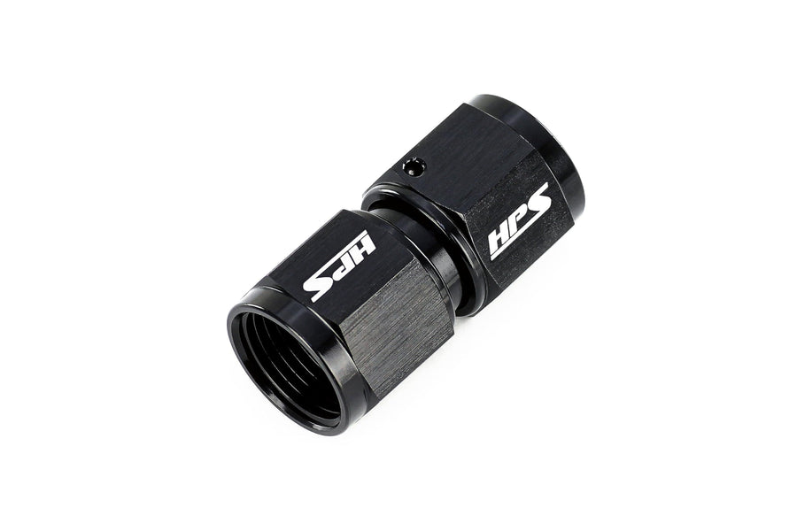 AN9001-04 HPS Female to Female Swivel Coupling Adapter Fitting, Aluminum, Size: AN-4, Angle: Straight, Black