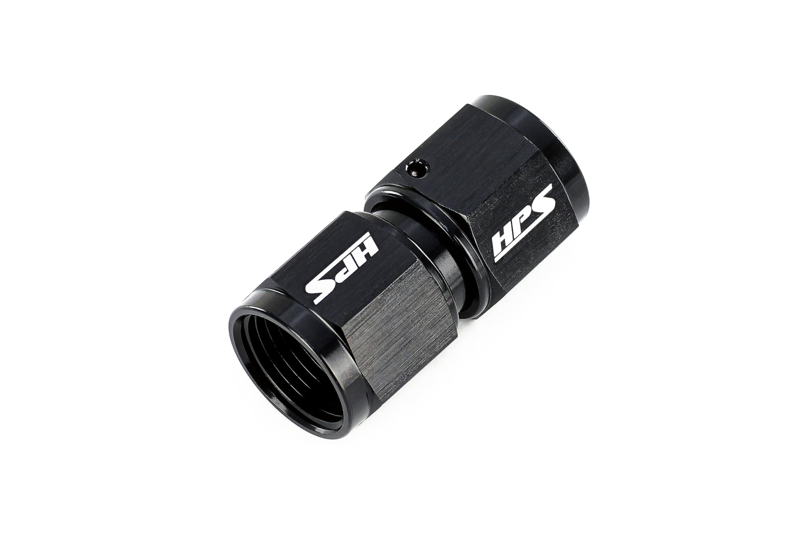 AN9001-08 HPS Female to Female Swivel Coupling Adapter Fitting, Aluminum, Size: AN-8, Angle: Straight, Black