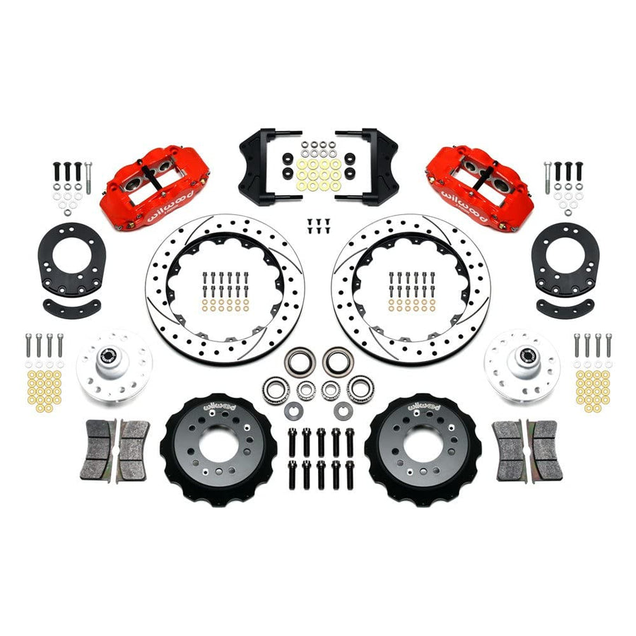 12.88" FNSL6R Hub Front Kit, Drill, Red
