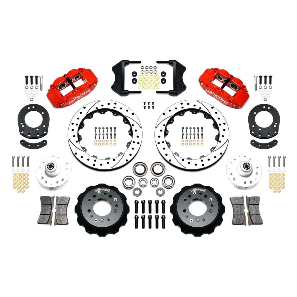 12.88" FNSL6R Hub Front Kit, Drill, Red