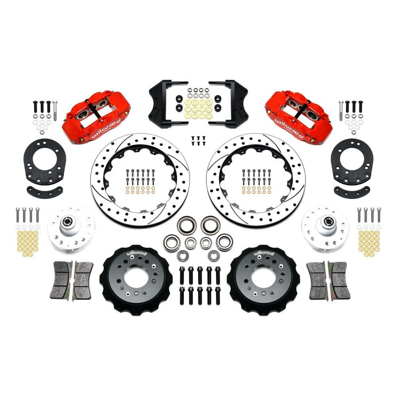 12.88" FNSL6R Hub Front Kit, Drill, Red
