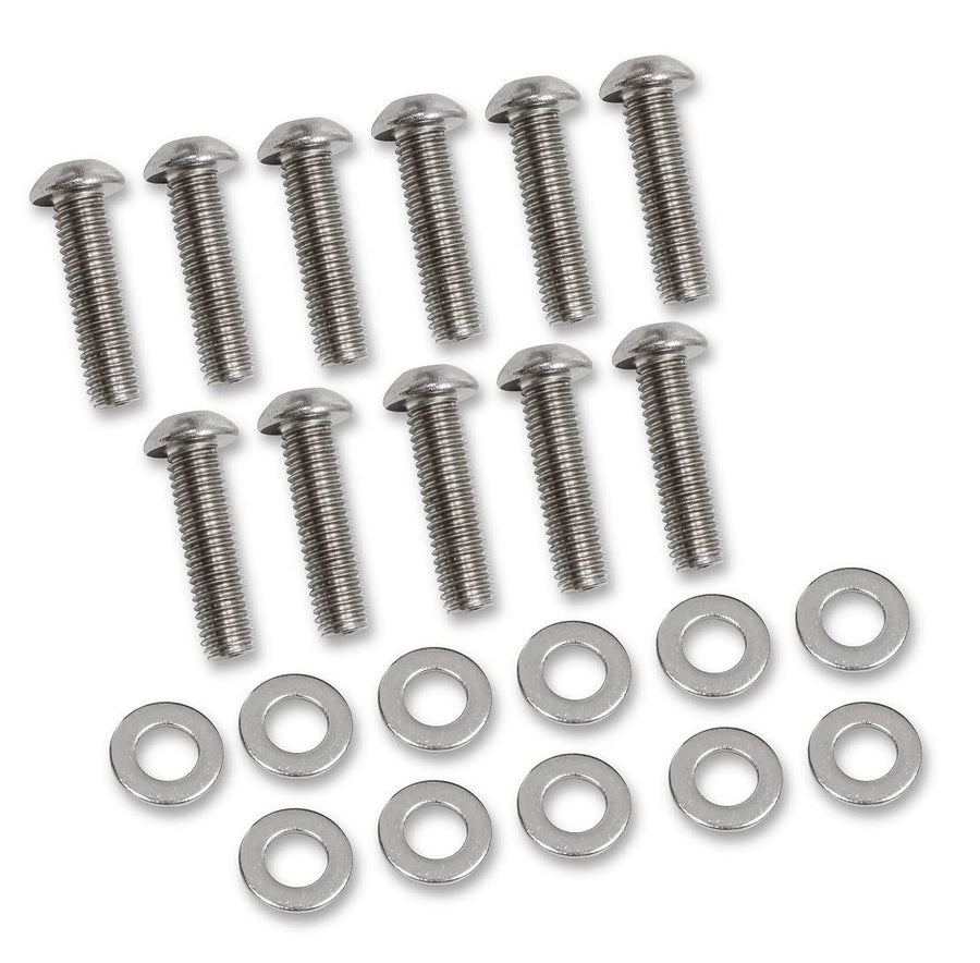 Valley Pan Cover Bolt Set Mr. Gasket 60920G Stainless Steel 11 Button Style Bolts/Washers