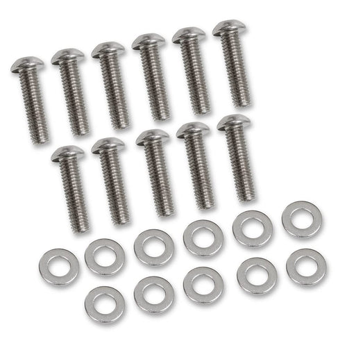 Valley Pan Cover Bolt Set Mr. Gasket 60920G Stainless Steel 11 Button Style Bolts/Washers