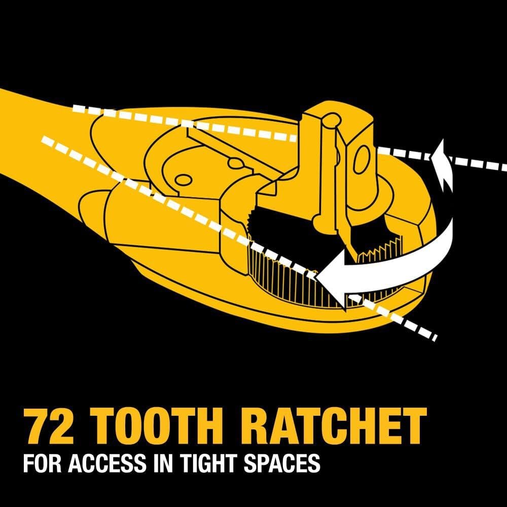 DEWALT Tools Mechanics Kit and Socket Set, 204-Piece Dewalt Tool Set , 1/4" & 3/8" & 1/2" Drive, Metric/ SAE Deep and Shallow Sockets, 3/8" Hex Bits, Torx Bits, Spark Plugs, Wrenches (DWMT72165)