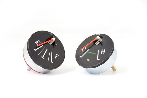 These Omix-ada replacement fuel and temperature gauges fit 55-86 Jeep CJ models. 17209.01