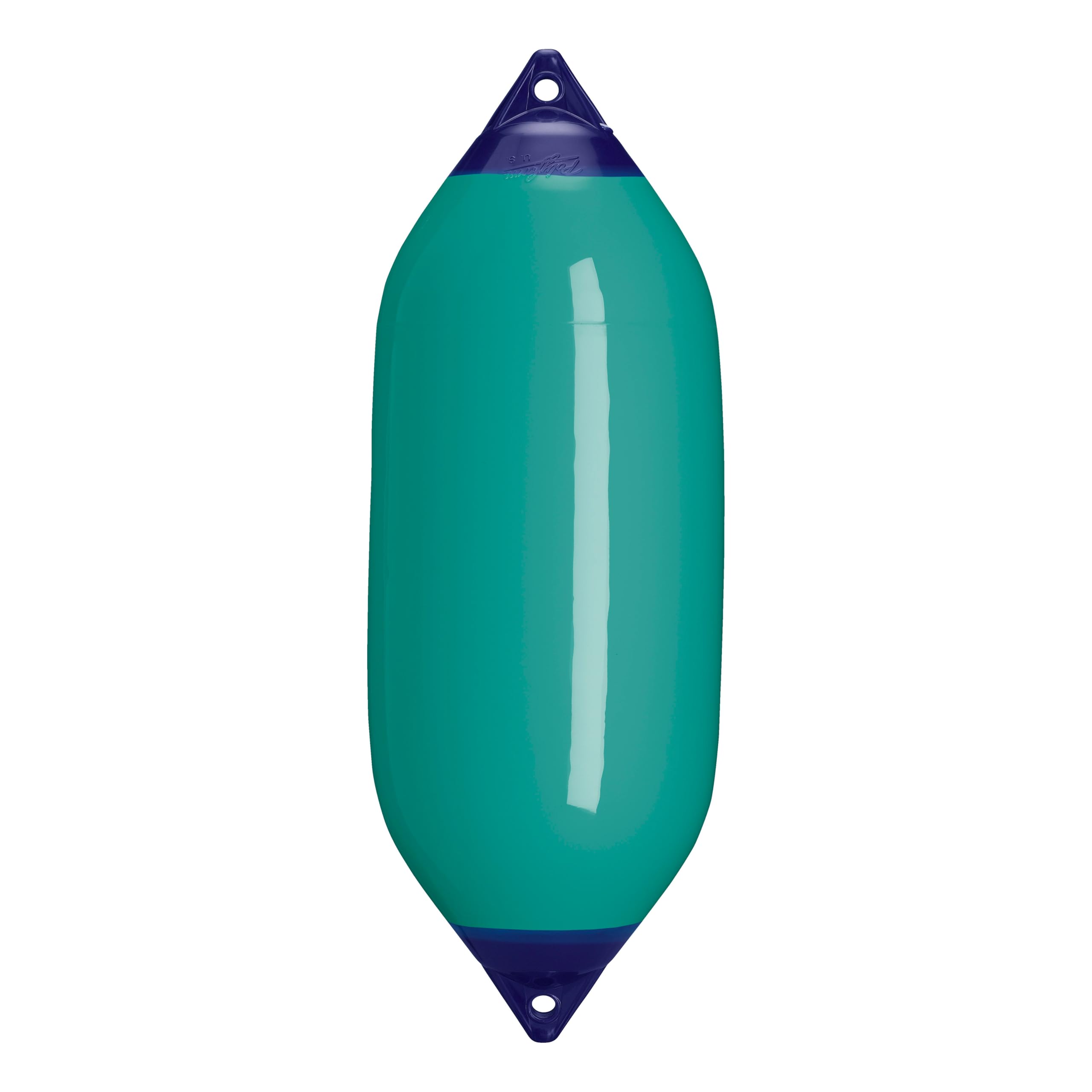 F-7 Standard Polyform Boat Fender Blue Ropehold - Teal