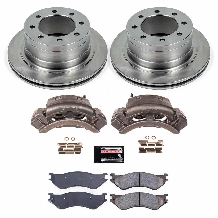 Power Stop KCOE5490A Rear Brake Caliper Kit- Brake Pads, Brake Rotors & Calipers For Dodge Ram 3500 2003-2008 [Model Specific]