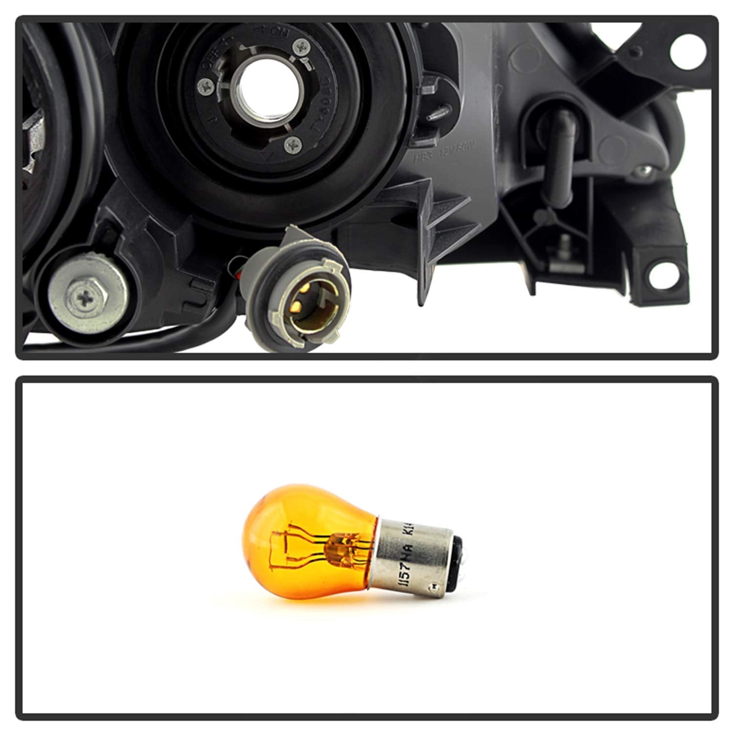 Subaru Impreza Halo Headlight, Black Xtune HD-JH-SI08-AM