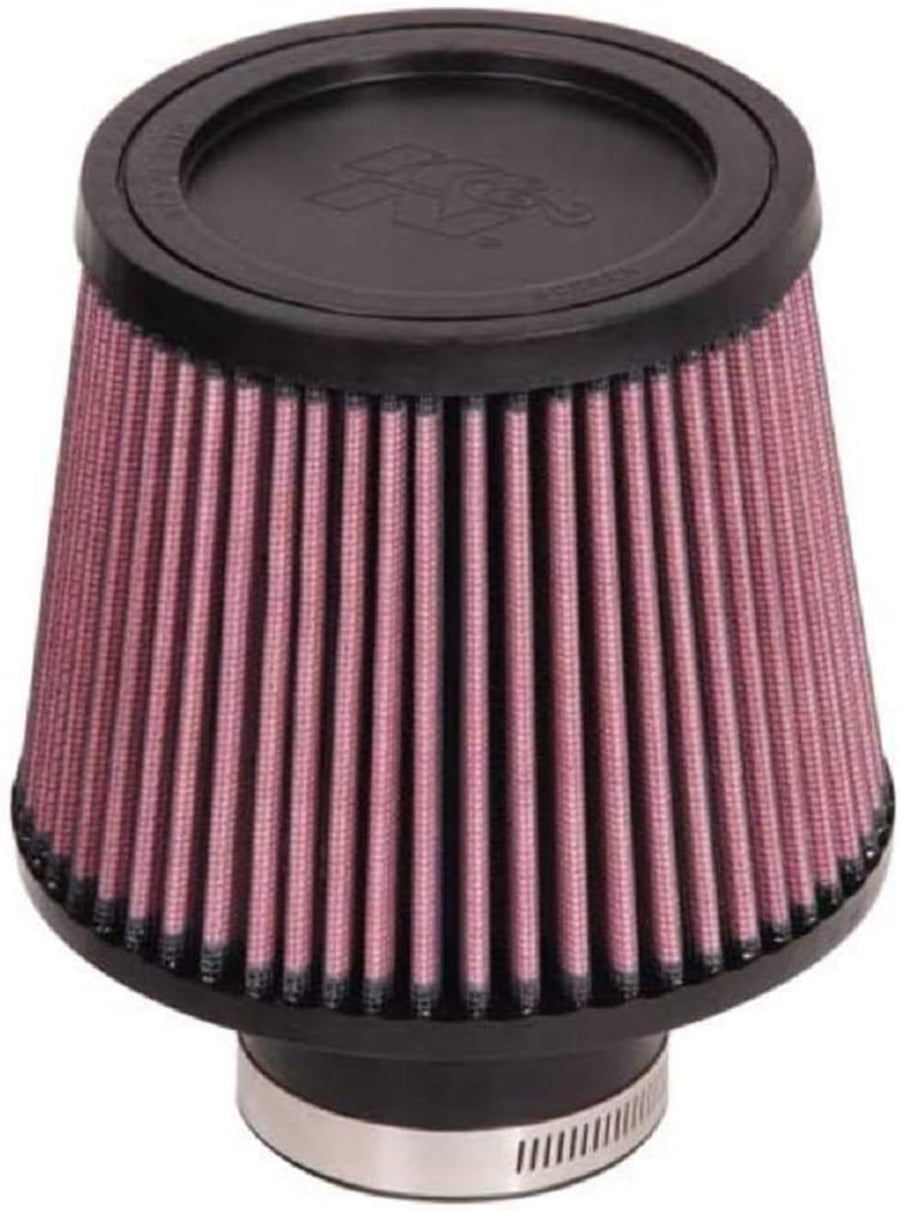 High-Flow K&N Original Lifetime Universal Clamp-On Air Filter: High Performance, Premium, Washable: Flange Diameter: 2.5 In, Filter Height: 5 In, Flange Length: 2 In, Shape: Round Tapered, RU-5174