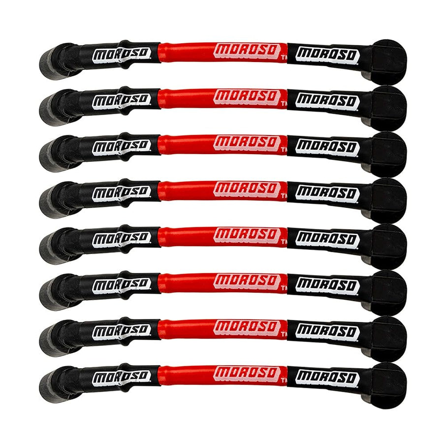 Moroso Ultra Series Sleeved Red Spark Plug Wires, 11" Length, GM LS, 90 Degree Plug Ends