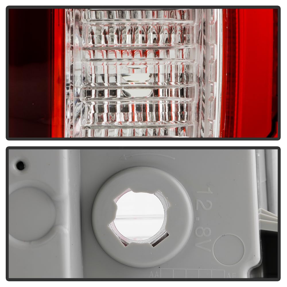 Chevy Silverado 1500 16-18 OE Plus (Fit Halogen Model) LED Tail Lights - Red/Clear Spyder