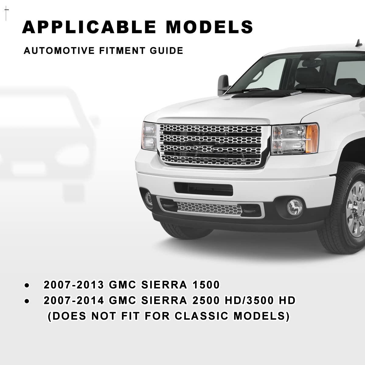 OEM Series Winjet for [2007-2014 Sierra] 2007 2008 2009 2010 2011 2012 2013 GMC Sierra 1500/2007-2014 GMC Sierra 2500 HD/3500 HD Clear Lens Driving Fog Lights with 12V 24W Bulbs
