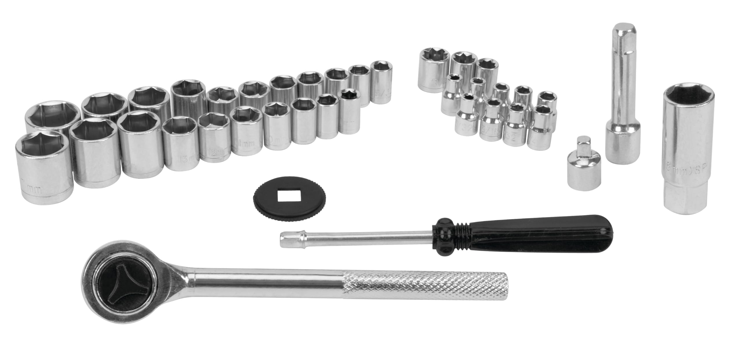 40-Piece Performance Tool W1173 SAE/Metric Socket Set, 1/4-Inch & 3/8-Inch Drive