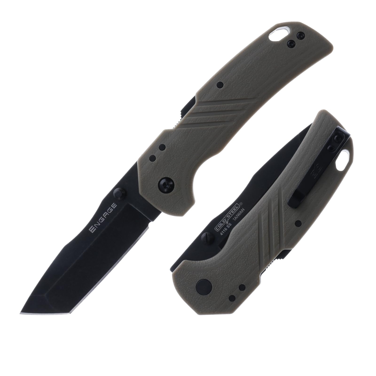 Cold Steel 3" CS-FL-30DPLT-BFZ Engage / 3" Tanto Point Blade / 2.4Mm Thick, Flat Dark Earth