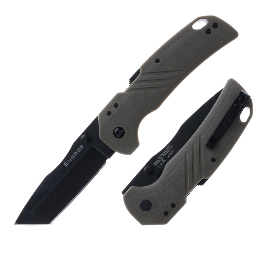 Cold Steel 3" CS-FL-30DPLT-BFZ Engage / 3" Tanto Point Blade / 2.4Mm Thick, Flat Dark Earth