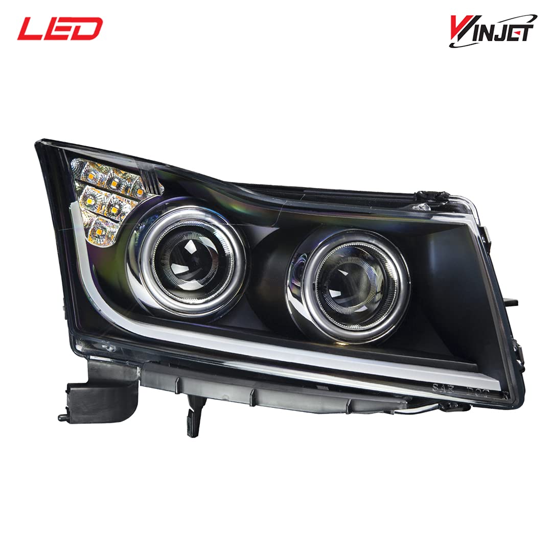 Winjet LED DRL Bar Projector Headlights Compatible with Chevrolet [2011 2012 2013 2014 2015 Cruze] [2016 Cruze]