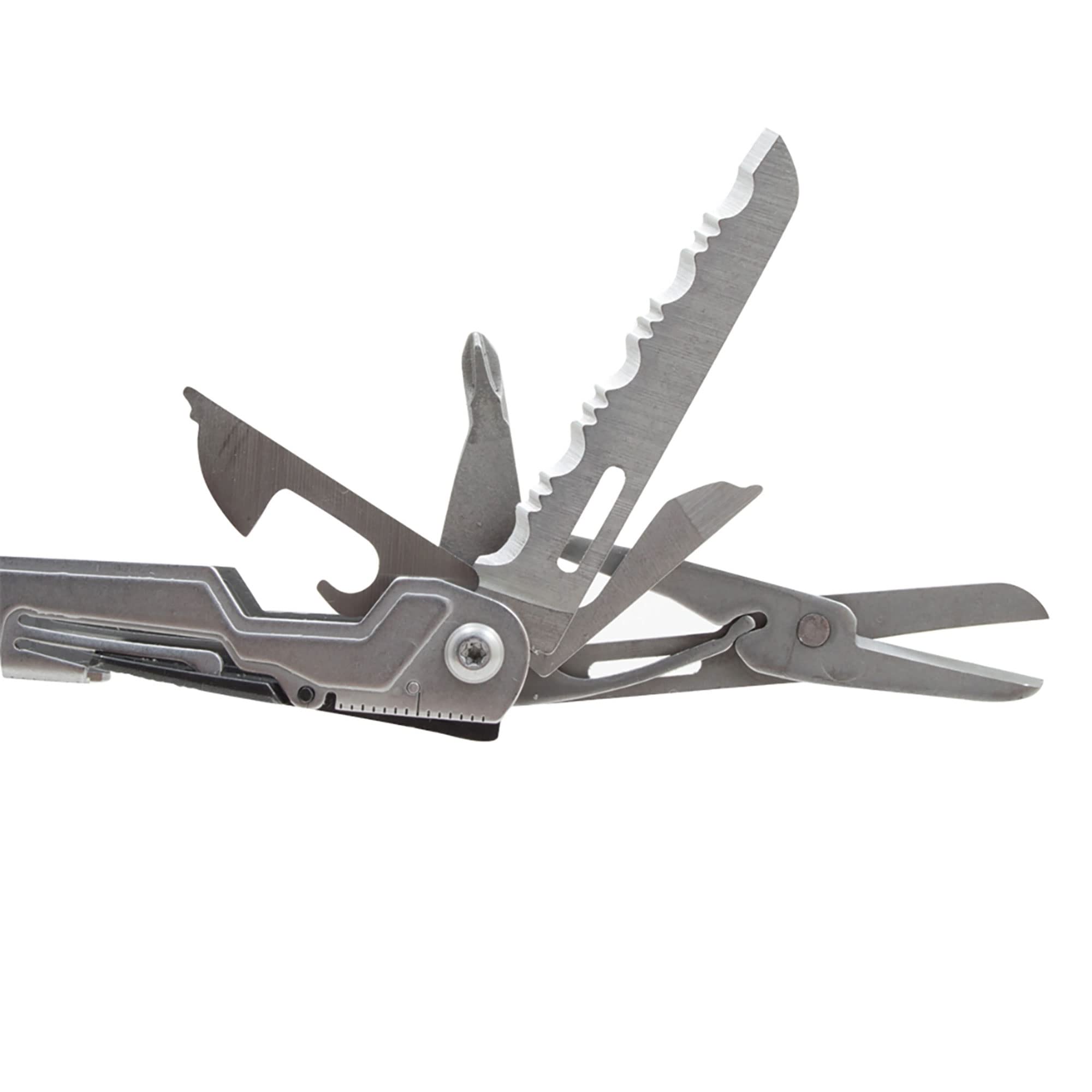 SOG Mini PowerPint Compact Stainless Steel Multi-Tool | 18 Lightweight Specialty Tools & SOG Pliers Pocket Knife, Stone Wash