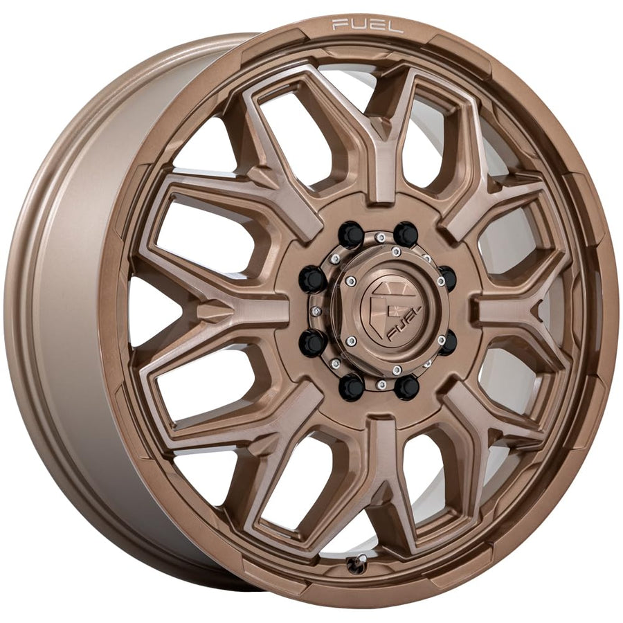FLUX FUEL OFF-ROAD DUALLY 22X8.25 8X6.5 8.72 104mm PLATINUM BRONZE - D876228272