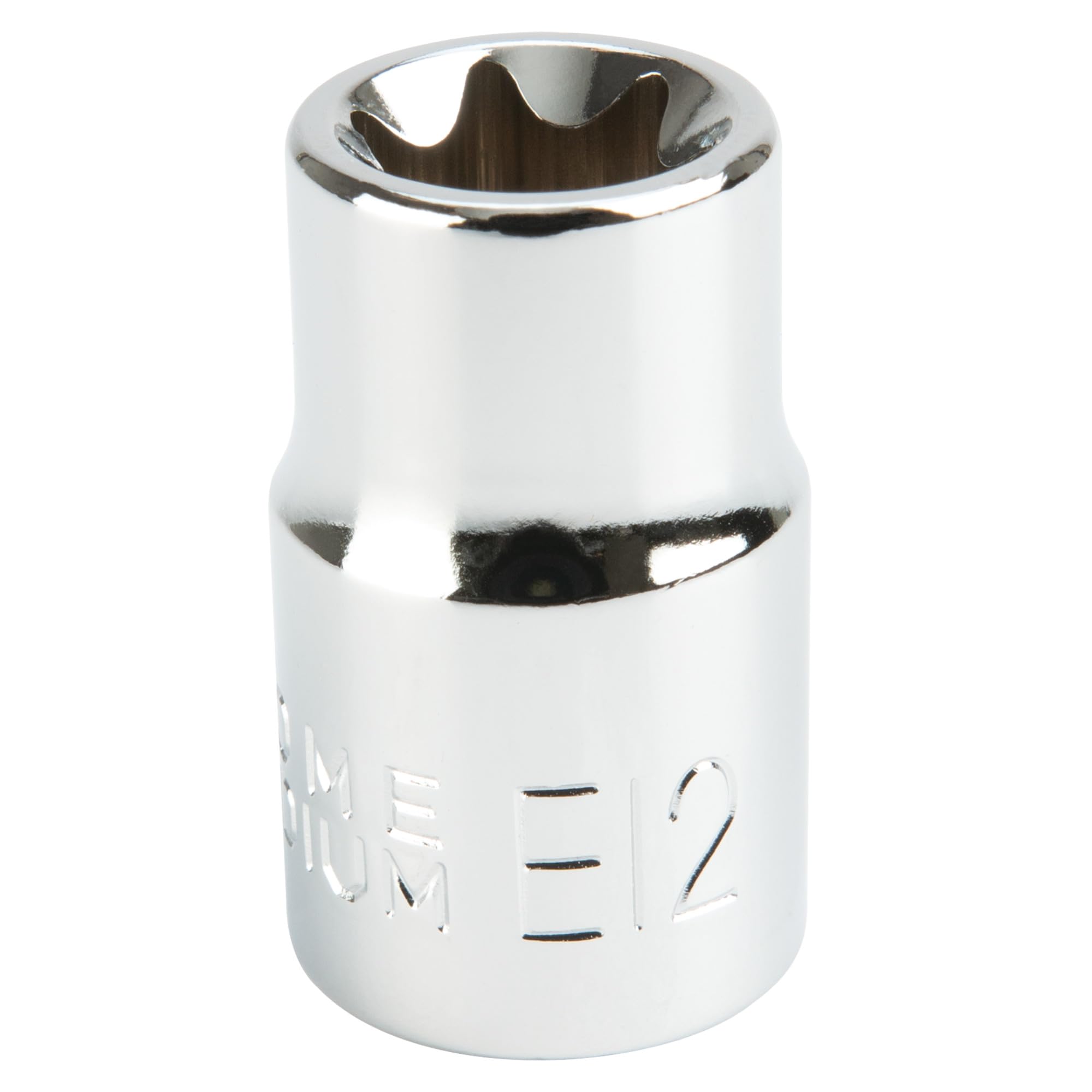 W81012 Performance Tool 3/8-Inch Drive E-12 External Torx Socket, Heat Treated Alloy Steel with Polish Chrome Plated Finish