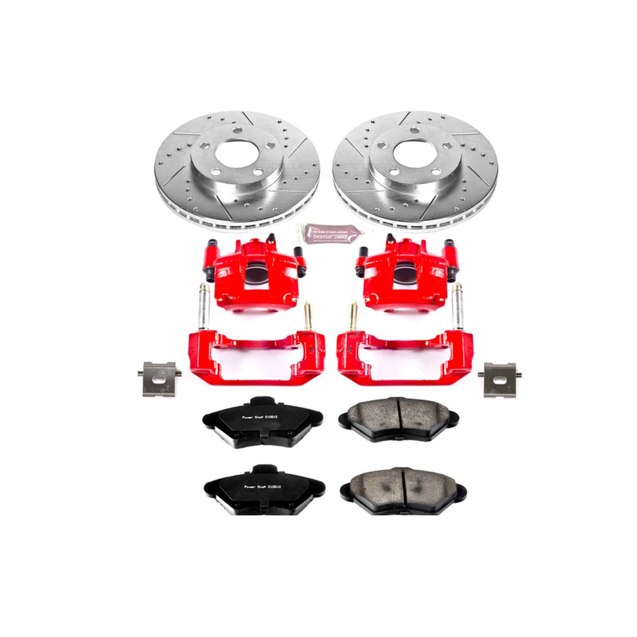 1-Click Performance Brake Kit Power Stop (KC1299) with Calipers For Ford Mustang 1994-1998 [Model Specific]
