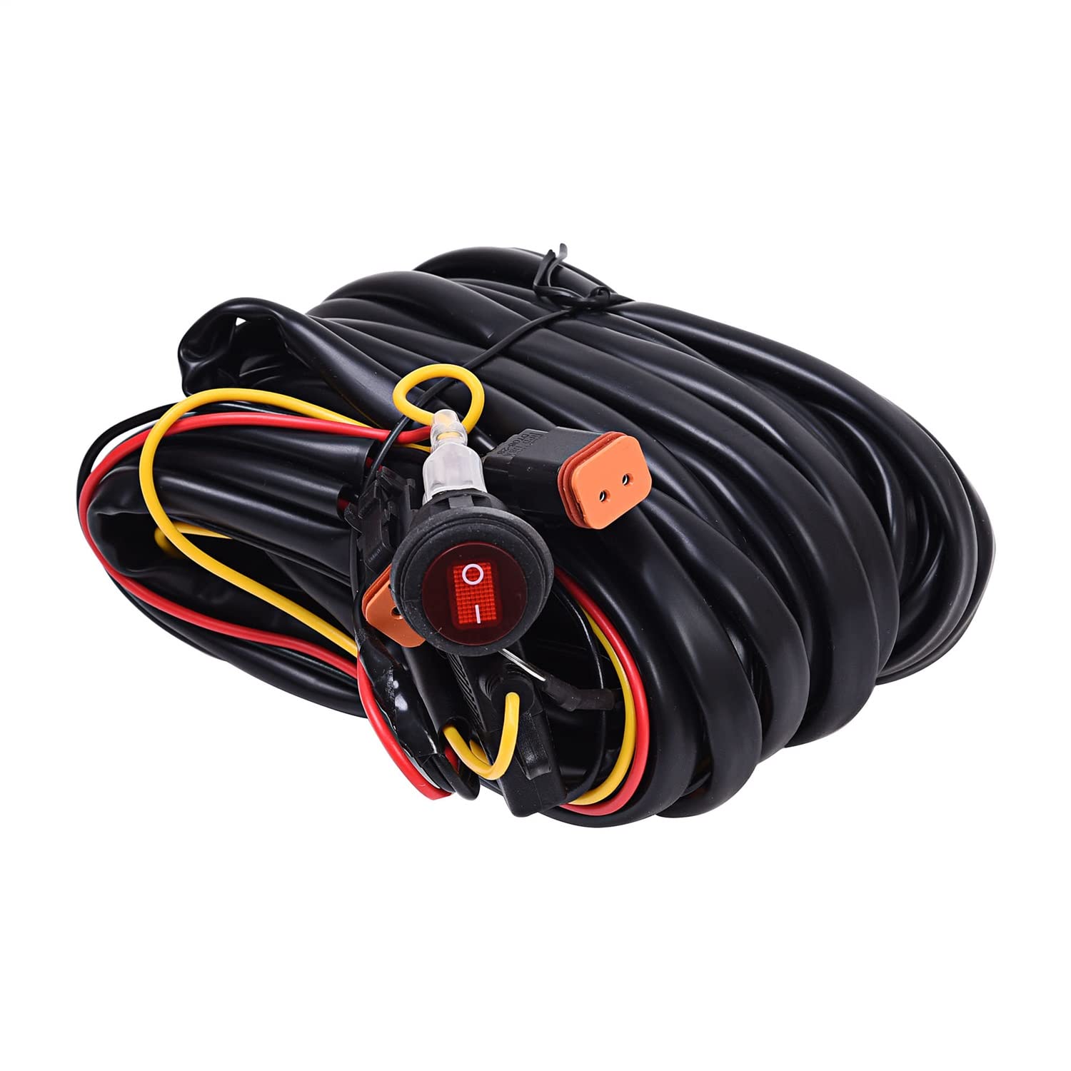 110W KC HiLiTES (6308) Wiring Harness with 2-Pin Deutsch Connector for Two Lights