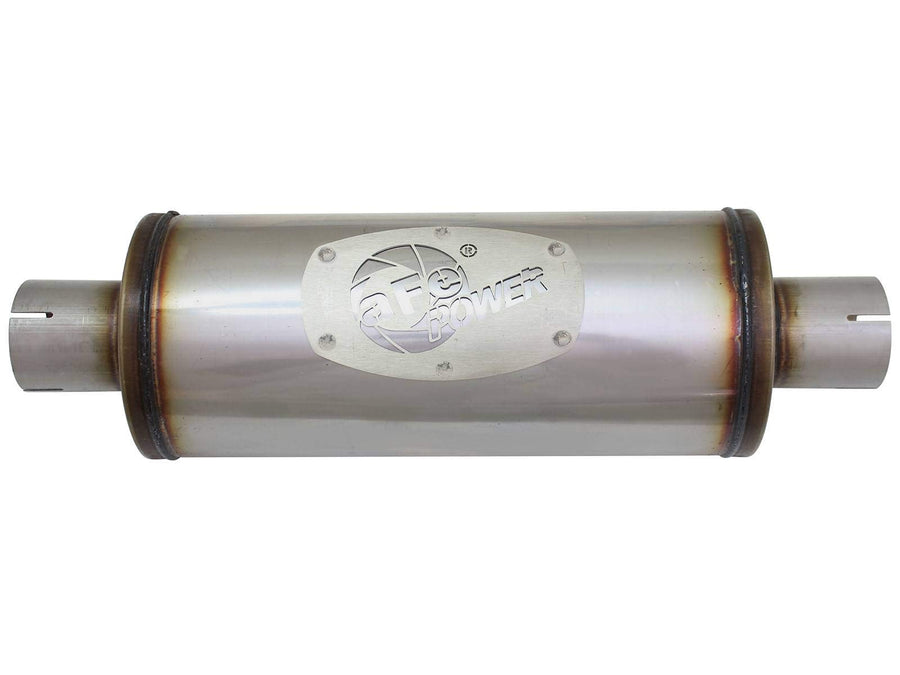 Mach Force-Xp aFe Power 14" Length Muffler (2-1/2"ID Inlet/Outlet, 6" Diameter)