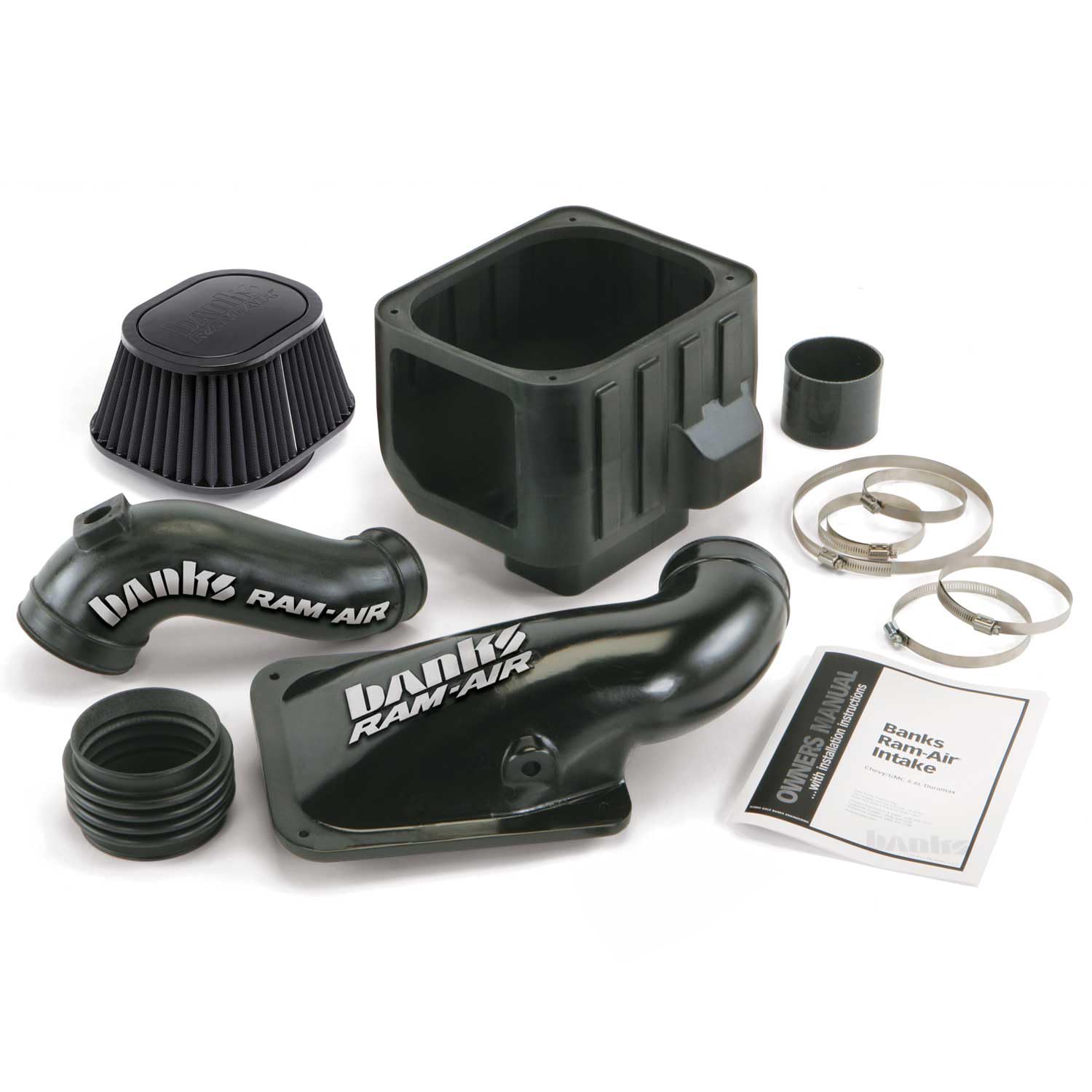 Ram Air Banks Engineering Air Intake Kit 42132-D Fits Chevrolet Silverado 2500 HD , Black