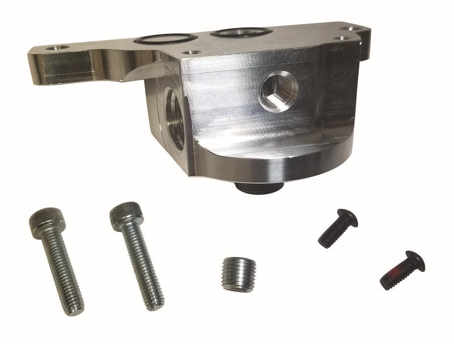 Moroso Spin On Oil Filter Adapter 23713, Fits GM LS 4.8/5.3/6.0/6.2 Engines using Moroso Pans w/Outbound Rail