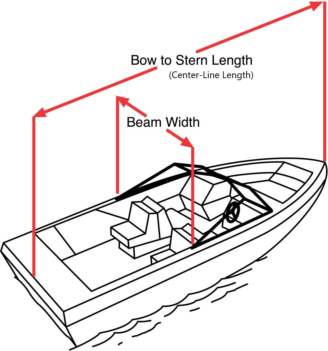 Semi-Custom Trailerite Boat Cover for 3 Seater Paddle Boats, Cranberry (7'2" CL x 61" B)