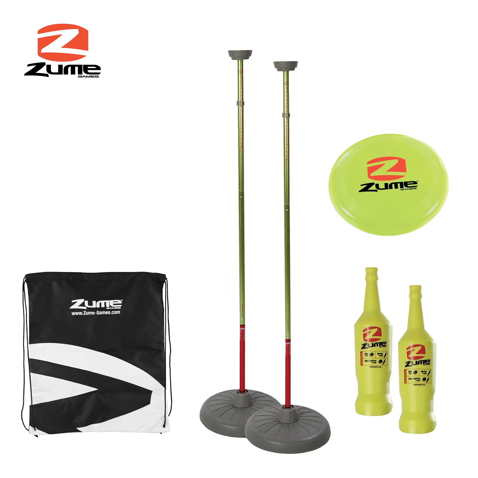 Zume Games Outdoor Target Game Bottle Battle Disc-Throwing for Ages Six and Older