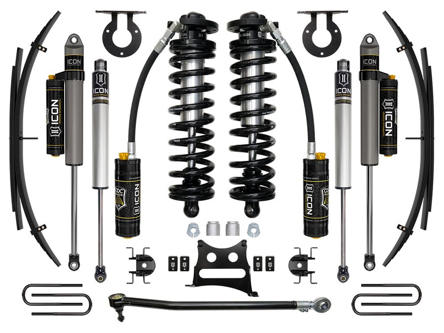 2.5-3" Lift, ICON Ford F250/F350, Stage 4 Coilover System w/Leaf Springs 17-22
