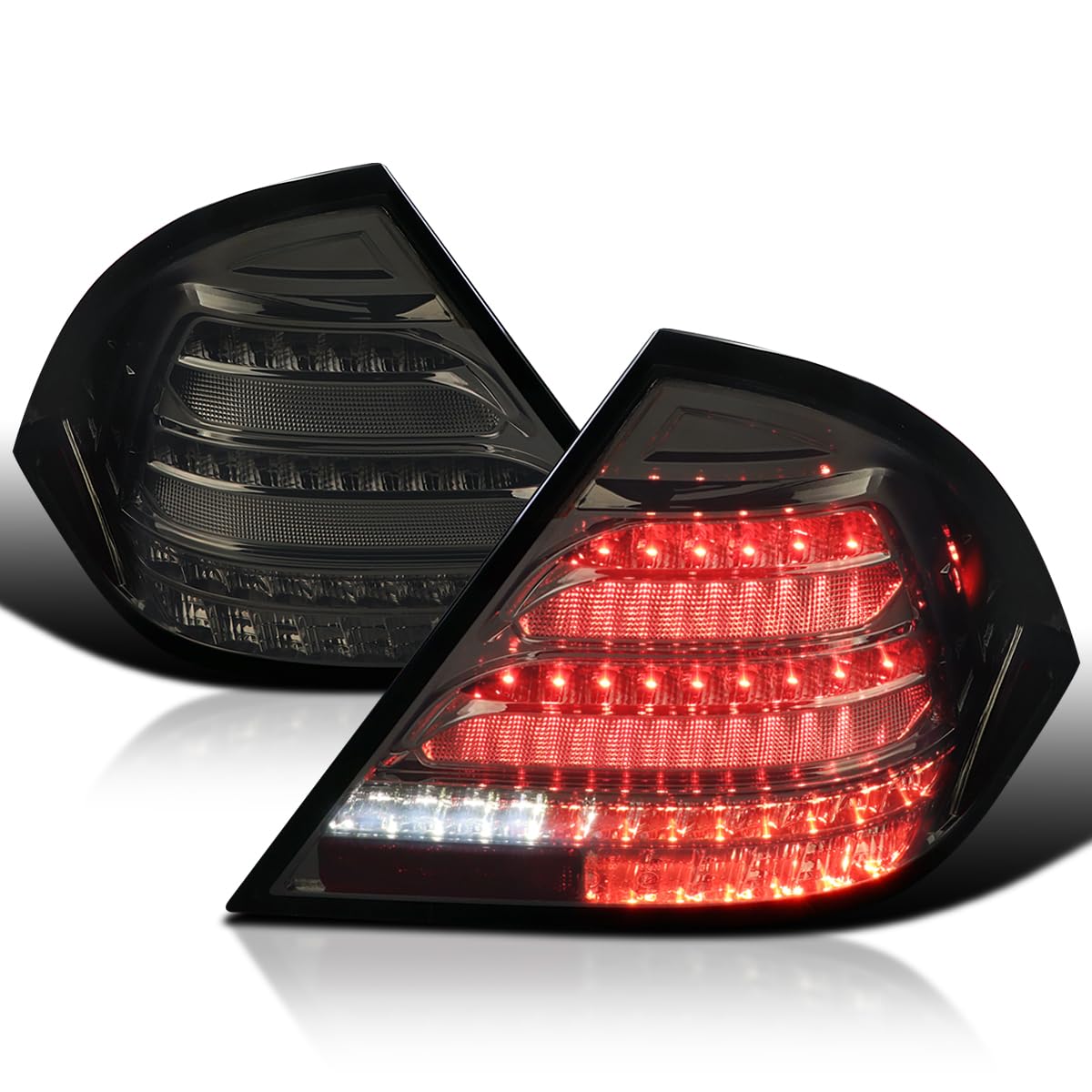 Full LED Sequential Tail Lights SPEC-D TUNING Compatible with 2001-2004 Mercedes-Benz W203 C-class Sedan