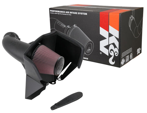 Cold Air Intake Kit K&N: Increase Acceleration & Towing Power, Guaranteed to Increase Horsepower up to 51HP: Compatible with 6.2L, V8, 2018-2019 JEEP Grand Cherokee, Grand Cherokee IV, 63-1579
