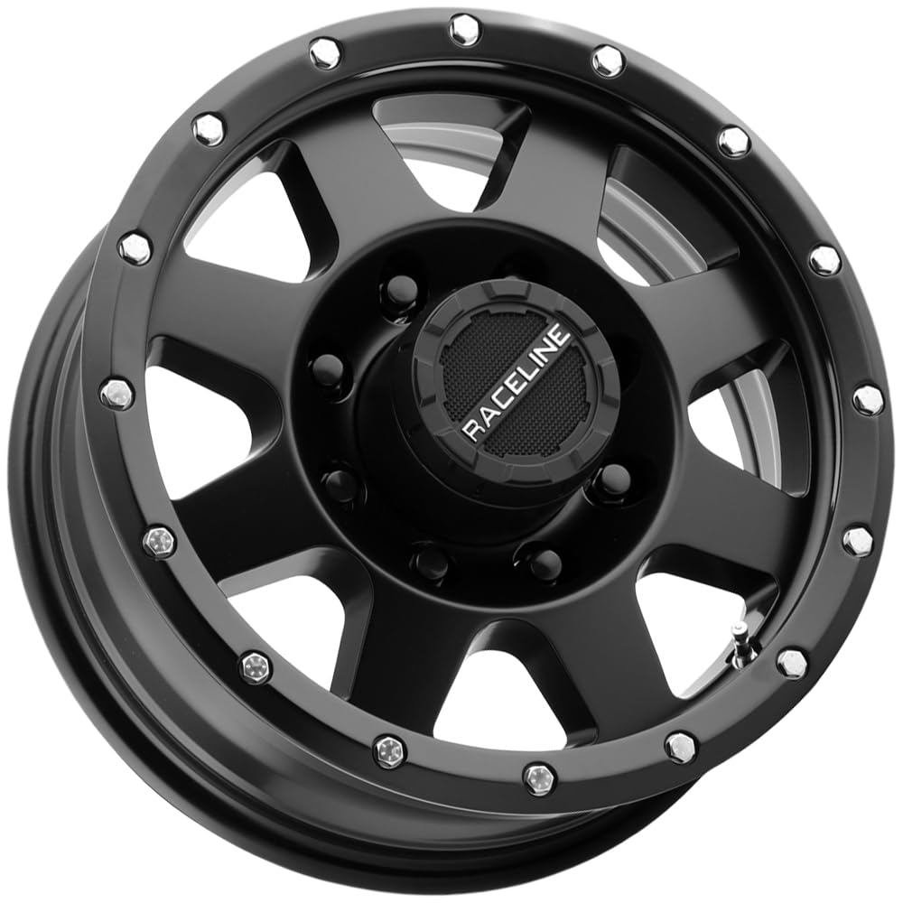 Raceline 935B Wheels DEFENDER Satin Black Wheel (16 x 6. inches /8 x 165 mm, 0 mm Offset)