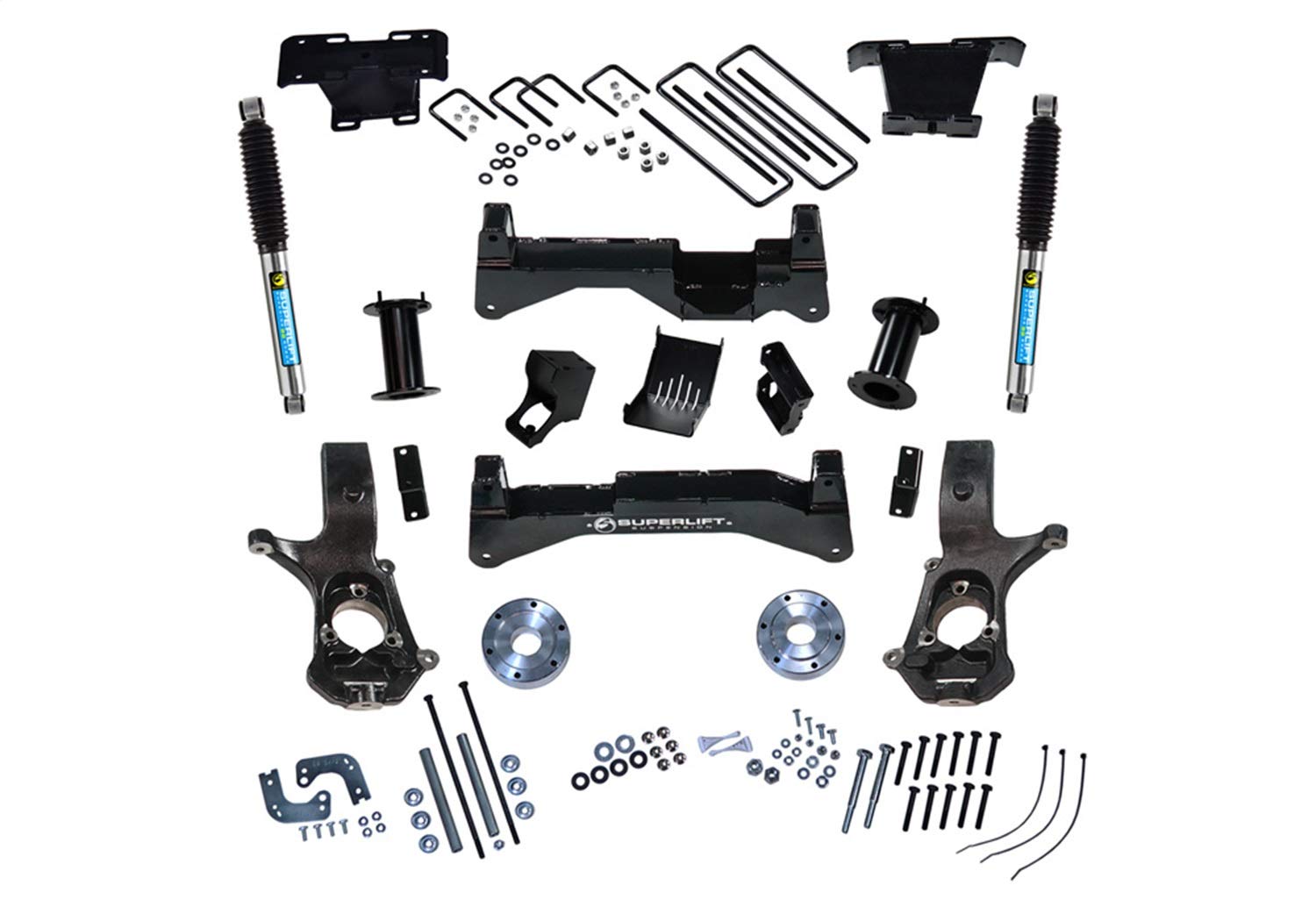 SUPERLIFT SUSPENSION RealTruck 8" Lift Kit for Silverado/Sierra | Complete Lift Kit with Rear Bilstein 5100 Shocks | K898B | Fits 2007-2016 Chevroler Silverado/GMC Sierra 1500 w/ OE Cast Steel Arms