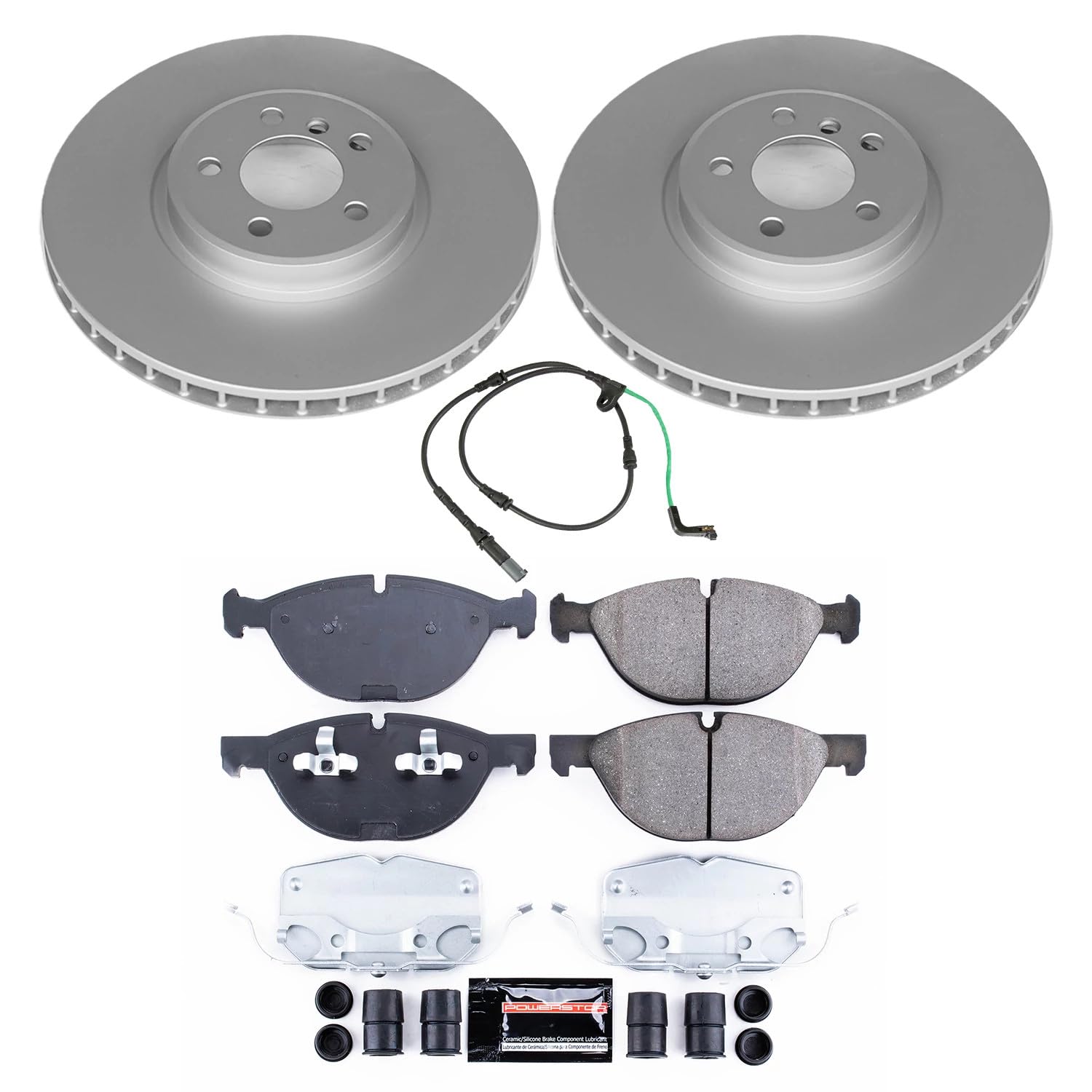 Power Stop Front CRK8824 Brake Rotor and Pad Kit Geomet Coated For BMW X6 2010 [Model Specific]