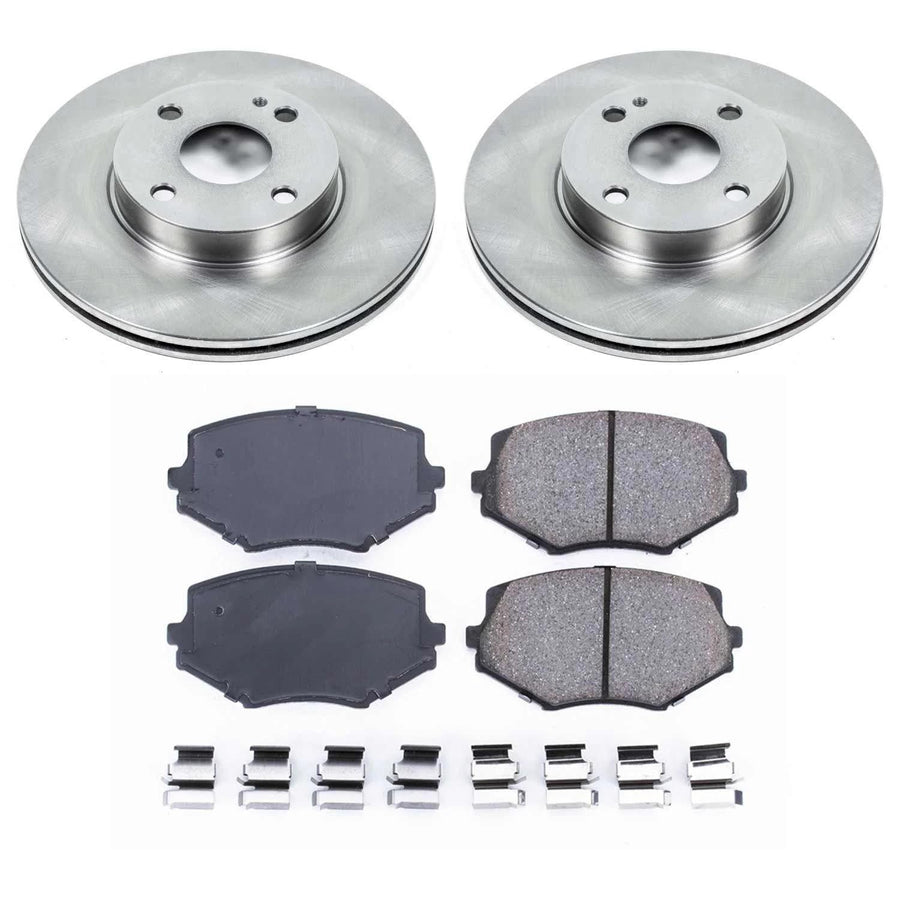 Power Stop KOE793 Front Replacement Brake Kit-OE Brake Rotors & Ceramic Brake Pads For Mazda Miata 1994-1997, 1999-2005 [Model Specific]