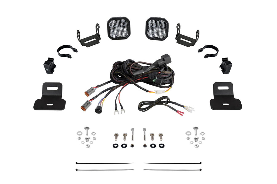Stage Series Diode Dynamics A-Pillar Pod Kit compatible with Can-Am Maverick X3 2017-2025, SS3 Pro White Combo