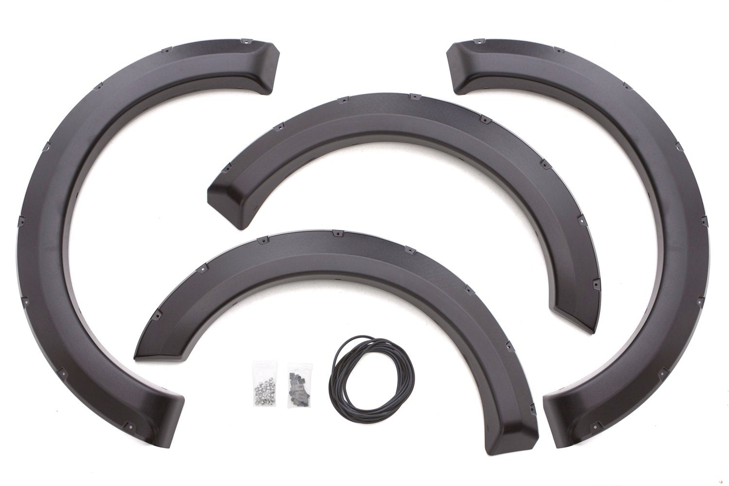 Lund Elite Series RX311T Black Rivet Style Textured Front and Rear Fender Flare - 4 Piece