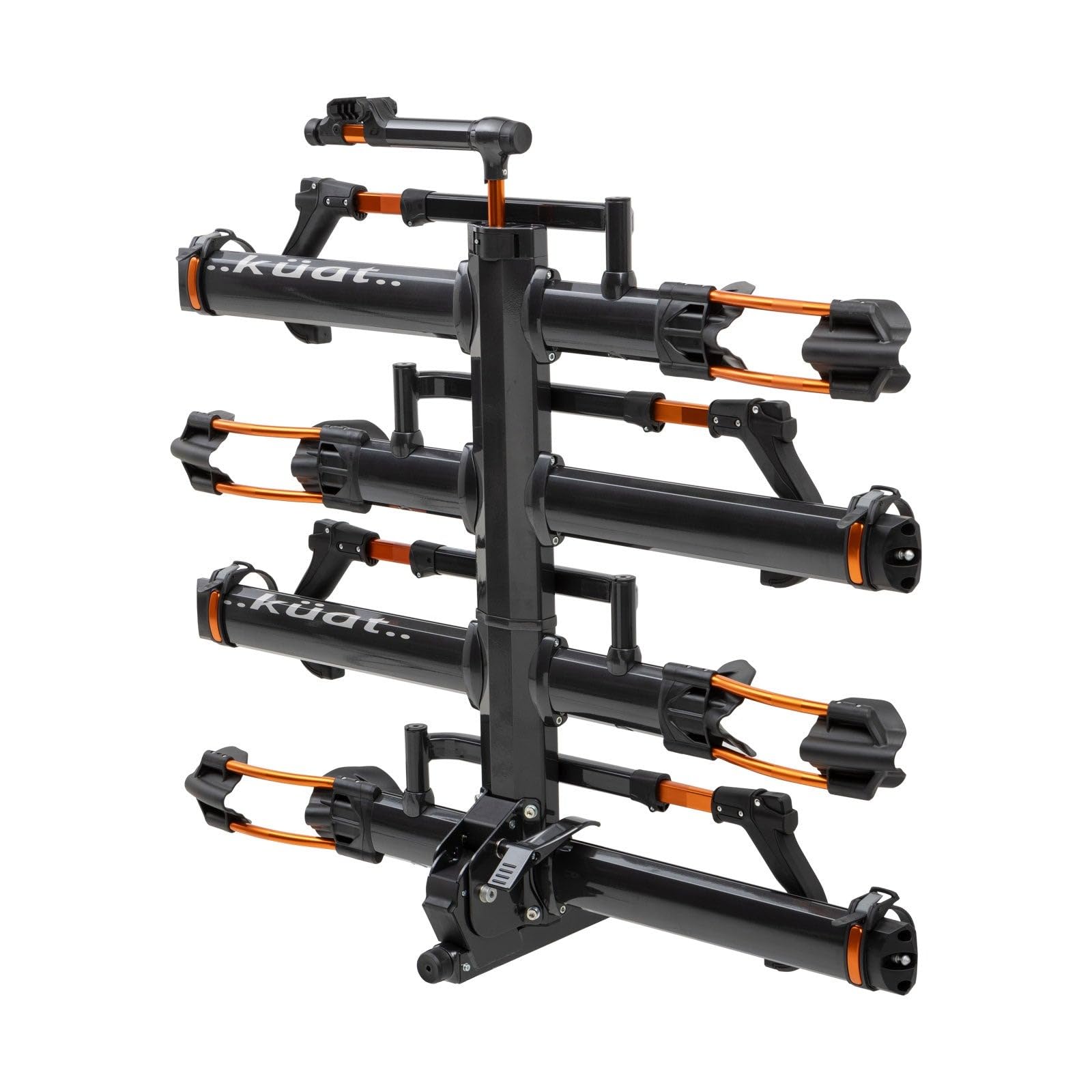 KUAT NV 2.0-2" Add-On - +2-Bike Rack | Increases The 2" NV to a 4-Bike Hitch Rack | Rugged All-Metal Construction | E-Bike Compatible | Gray Metallic and Orange Anodize (NA22G)